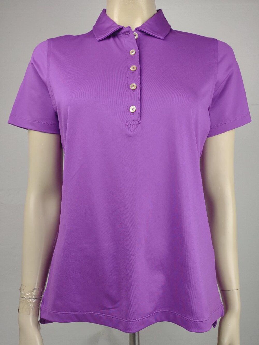 NWOT Peter Millar purple E4 wicking short sleeve golf polo shirt womens Medium